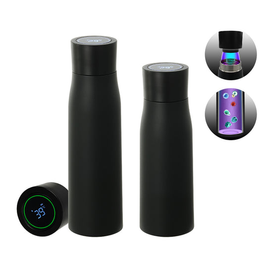 Smart thermal stainless steel water bottle with temperature display-insulated tumbler for home,office and workout