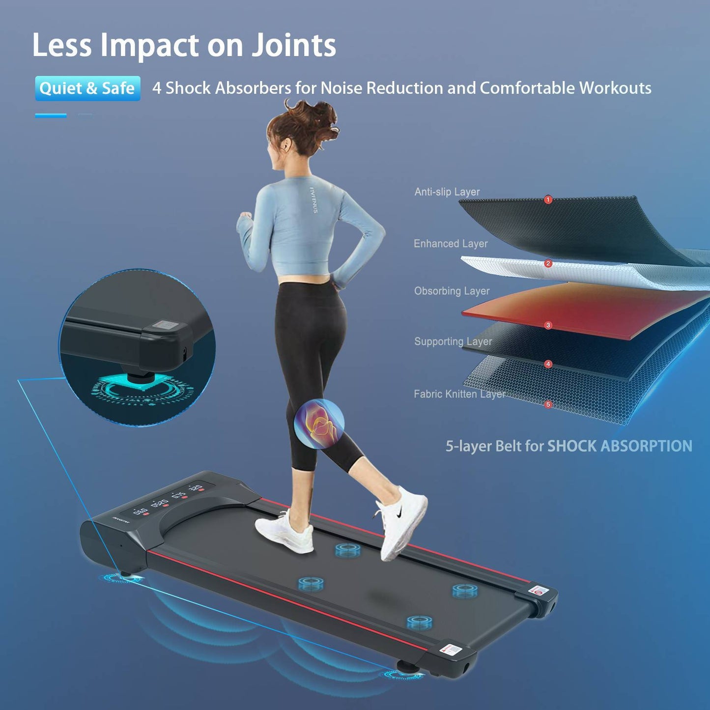 Under Desk Treadmill Machine Walking Pad For Home and Office