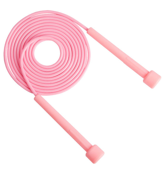 Portable Skipping Rope Pen Holder in pink, coiled design for children’s play and skill development.