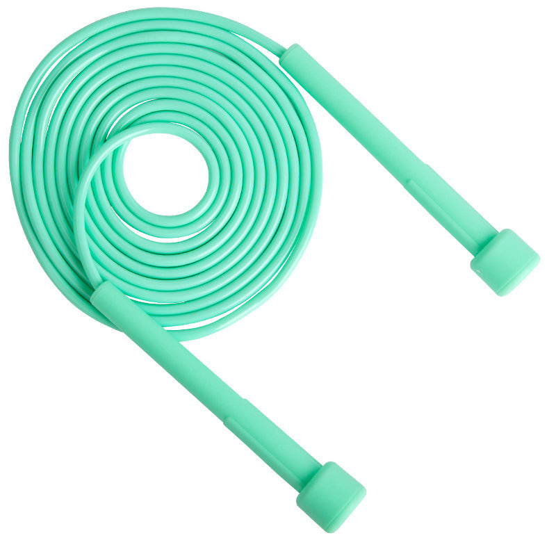 Portable Skipping Rope Pen Holder in vibrant mint green color, ideal for children’s play and skill development.